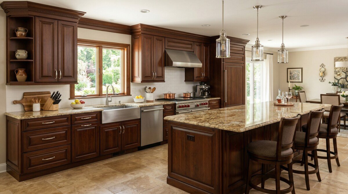 Granite resale value and kitchen renovation ROI in a premium residential property.