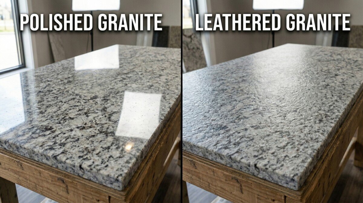 Comparison of stone finishes to avoid common countertop buying mistakes.