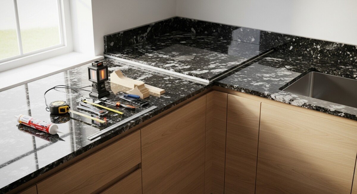 Installation for Stone, Quartz, and Granite Countertops